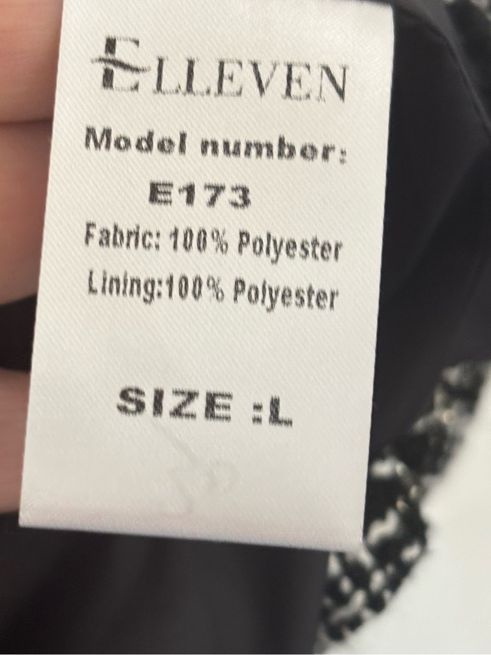 NWT Elleven Black White Tweed Jacket Blazer Career Office Classic Size Large - Picture 4 of 8
